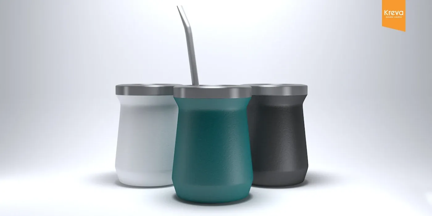 Mate acero inoxidable / Modelado 3D
