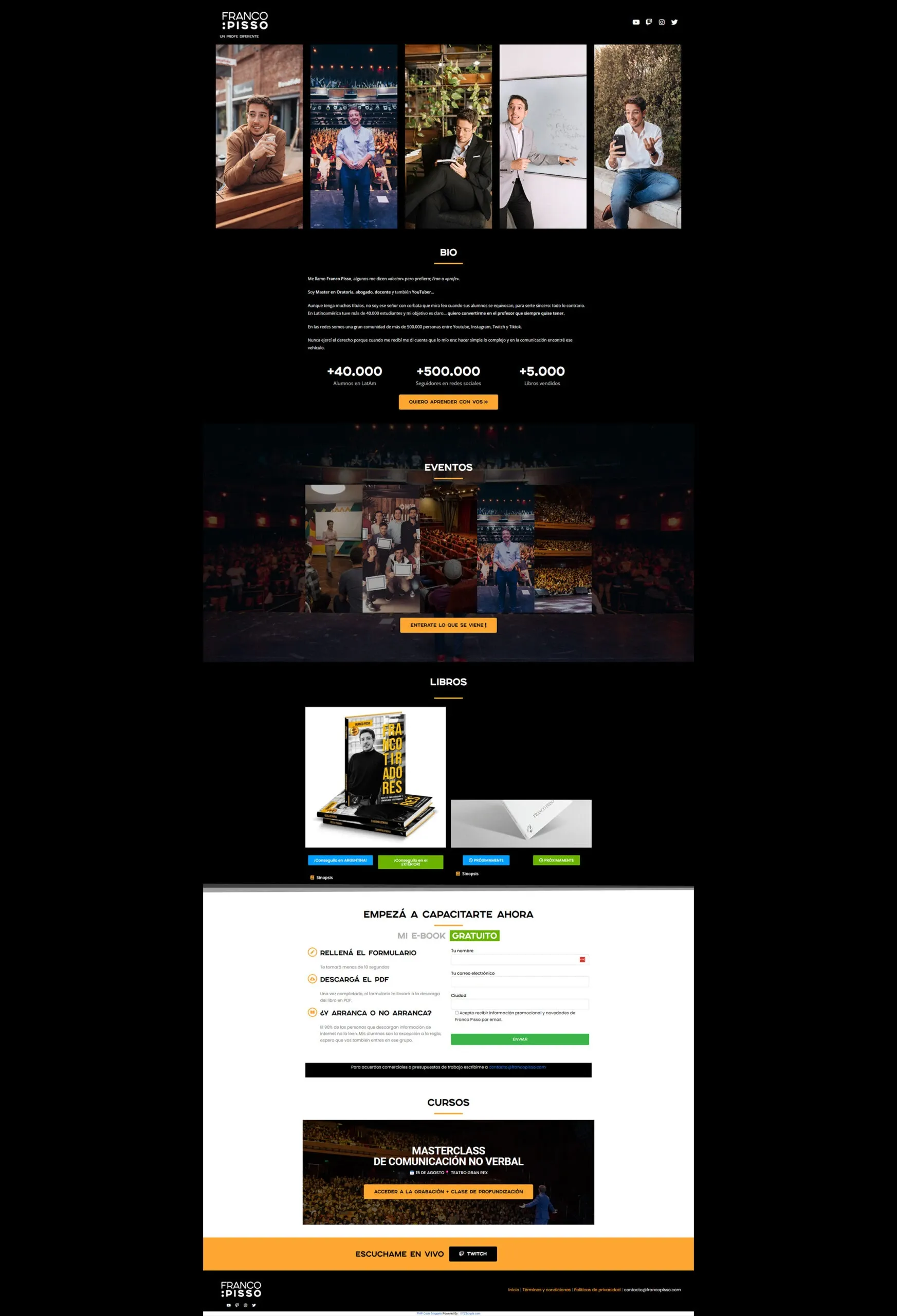 Sitio web / Franco Pisso — imagen 2